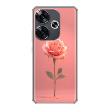 Силиконовый чехол на Xiaomi Redmi Turbo 3 с принтом Розовая роза