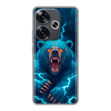 Силиконовый чехол на Xiaomi Redmi Turbo 3 с принтом Медведь