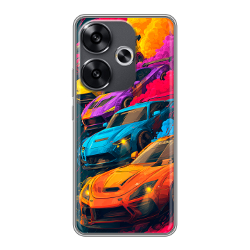 Силиконовый чехол на Xiaomi Redmi Turbo 3 с принтом Тачки