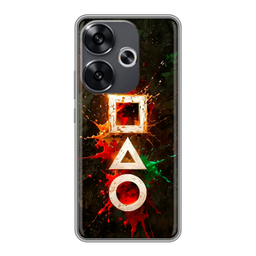 Силиконовый чехол на Xiaomi Redmi Turbo 3 с принтом Squid Game Игра кальмара