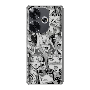 Силиконовый чехол на Xiaomi Redmi Turbo 3 с принтом Ahegao Ахегао Аниме