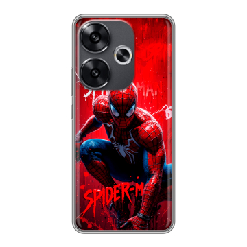 Силиконовый чехол на Xiaomi Redmi Turbo 3 с принтом Spiderman Человек паук Силиконовый чехол на Xiaomi Redmi Turbo 3 с принтом Spiderman Человек паук