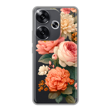 Силиконовый чехол на Xiaomi Redmi Turbo 3 с принтом цветы