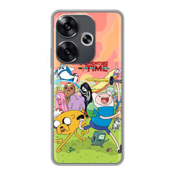 Силиконовый чехол на Xiaomi Redmi Turbo 3 с принтом Adventure time Время приключений