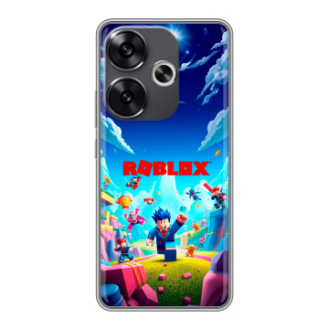 Силиконовый чехол на Xiaomi Redmi Turbo 3 с принтом Roblox Роблокс