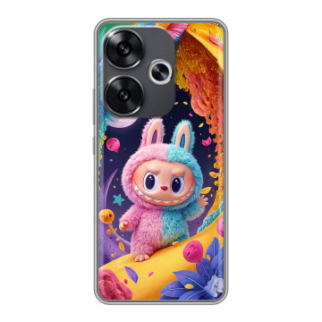 Силиконовый чехол на Xiaomi Redmi Turbo 3 с принтом Labubu Лабубу