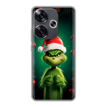 Силиконовый чехол на Xiaomi Redmi Turbo 3 с принтом Гринч Новый год Рождество