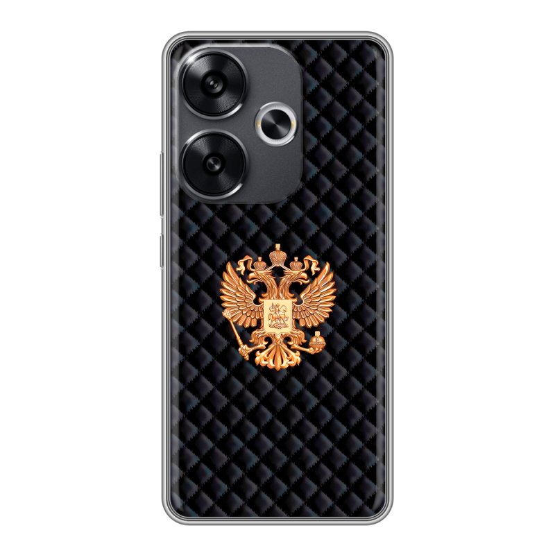 Силиконовый чехол на Xiaomi Redmi Turbo 3 с принтом Герб России принт Силиконовый чехол на Xiaomi Redmi Turbo 3 с принтом Герб России принт