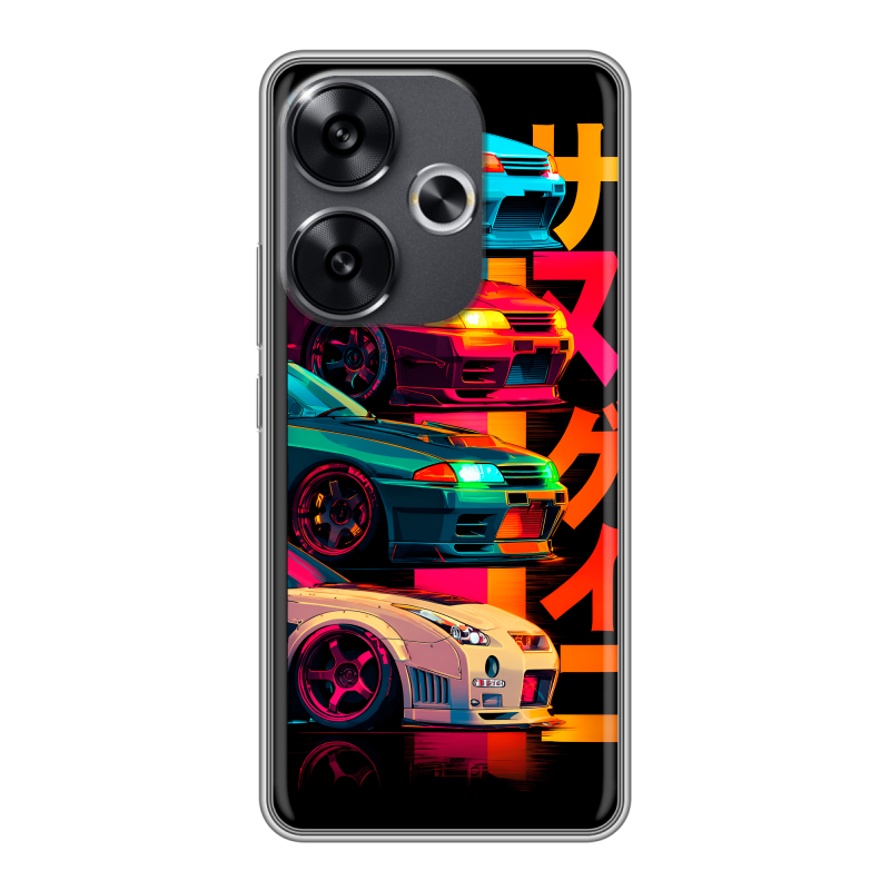 Силиконовый чехол на Xiaomi Redmi Turbo 3 с принтом Гоночные машины Силиконовый чехол на Xiaomi Redmi Turbo 3 с принтом Гоночные машины