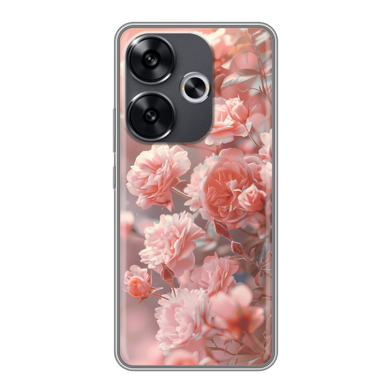 Силиконовый чехол на Xiaomi Redmi Turbo 3 с принтом Розовые розы Силиконовый чехол на Xiaomi Redmi Turbo 3 с принтом Розовые розы