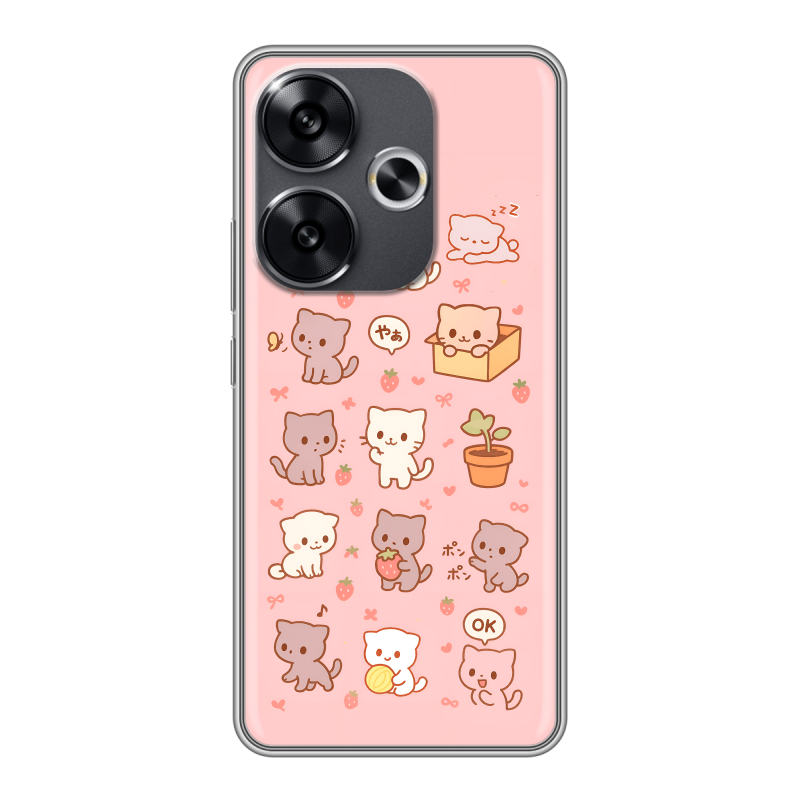 Силиконовый чехол на Xiaomi Redmi Turbo 3 с принтом Hello Kitty Хелоу Кити Силиконовый чехол на Xiaomi Redmi Turbo 3 с принтом Hello Kitty Хелоу Кити