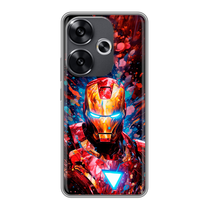 Силиконовый чехол на Xiaomi Redmi Turbo 3 с принтом Железный человек Ironman Силиконовый чехол на Xiaomi Redmi Turbo 3 с принтом Железный человек Ironman
