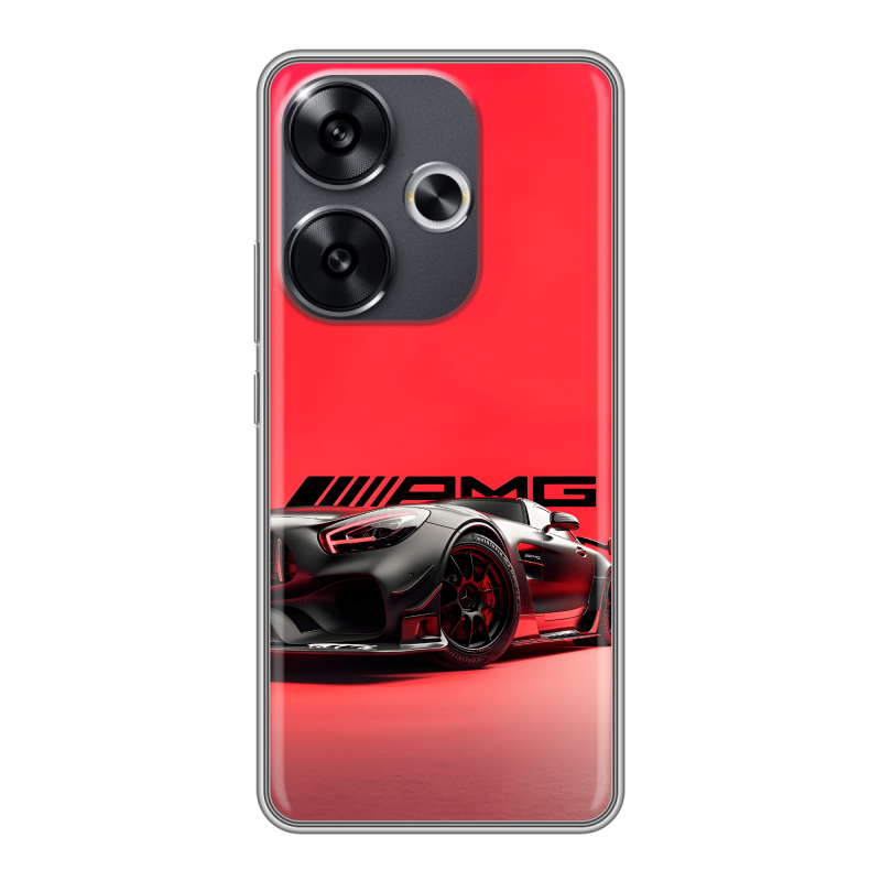 Силиконовый чехол на Xiaomi Redmi Turbo 3 с принтом Мерседес Mercedes AMG Силиконовый чехол на Xiaomi Redmi Turbo 3 с принтом Мерседес Mercedes AMG