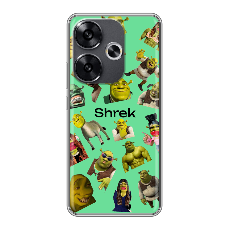 Силиконовый чехол на Xiaomi Redmi Turbo 3 с принтом Шрек Shrek Силиконовый чехол на Xiaomi Redmi Turbo 3 с принтом Шрек Shrek