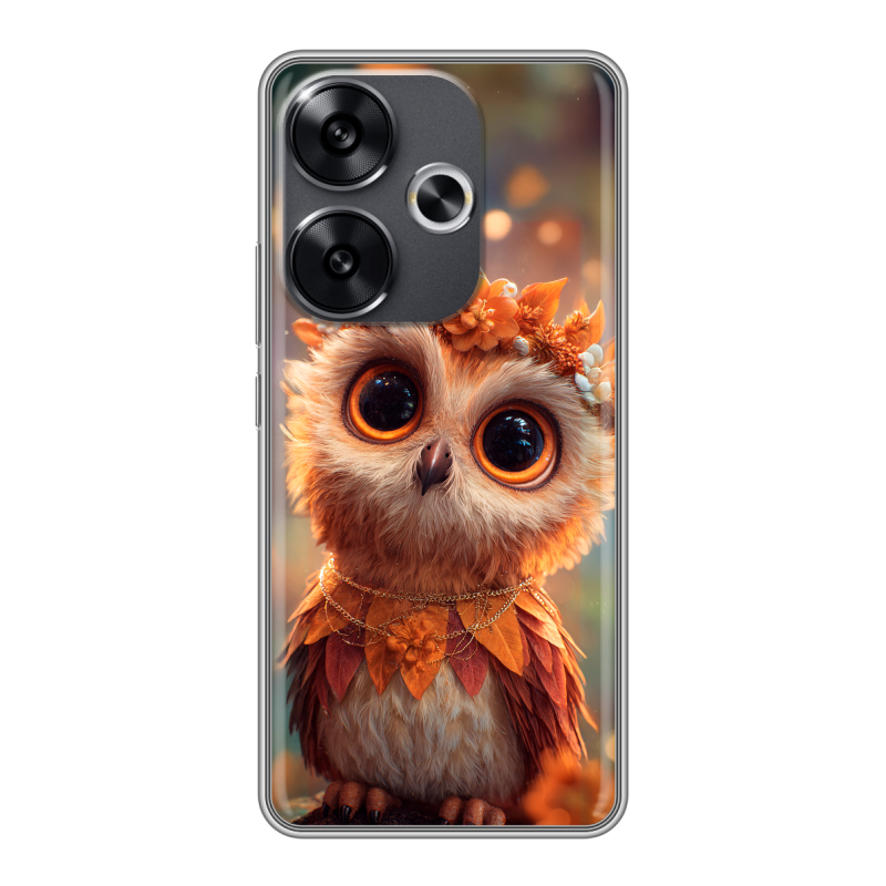 Силиконовый чехол на Xiaomi Redmi Turbo 3 с принтом Милая сова Силиконовый чехол на Xiaomi Redmi Turbo 3 с принтом Милая сова