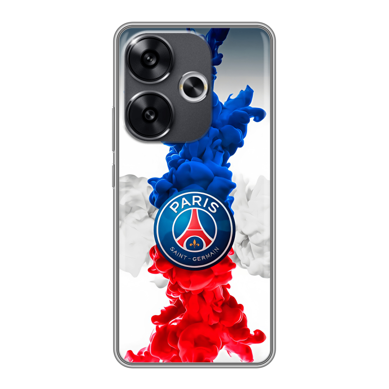 Силиконовый чехол на Xiaomi Redmi Turbo 3 с принтом PSG ПСЖ Силиконовый чехол на Xiaomi Redmi Turbo 3 с принтом PSG ПСЖ