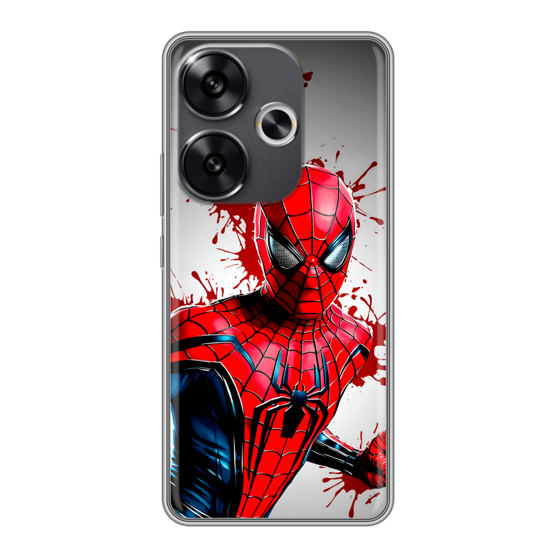 Силиконовый чехол на Xiaomi Redmi Turbo 3 с принтом Spiderman Человек паук Силиконовый чехол на Xiaomi Redmi Turbo 3 с принтом Spiderman Человек паук