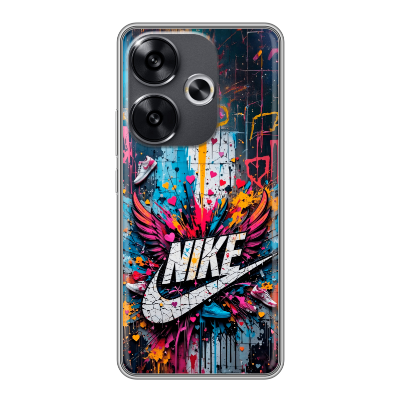 Силиконовый чехол на Xiaomi Redmi Turbo 3 с принтом Nike Найк Силиконовый чехол на Xiaomi Redmi Turbo 3 с принтом Nike Найк