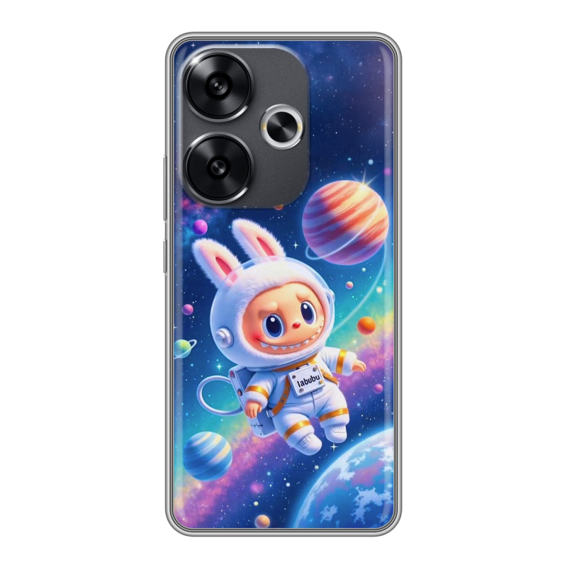 Силиконовый чехол на Xiaomi Redmi Turbo 3 с принтом Labubu Лабубу Силиконовый чехол на Xiaomi Redmi Turbo 3 с принтом Labubu Лабубу