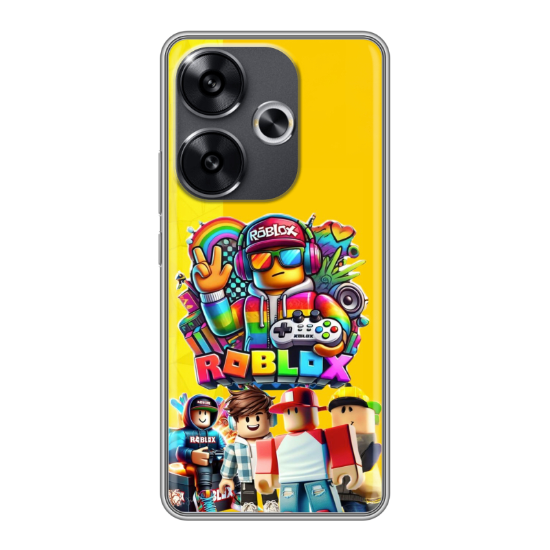 Силиконовый чехол на Xiaomi Redmi Turbo 3 с принтом Roblox Роблокс Силиконовый чехол на Xiaomi Redmi Turbo 3 с принтом Roblox Роблокс