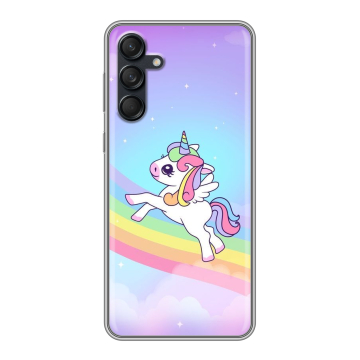 Силиконовый чехол на Samsung Galaxy M55 с принтом Единорог