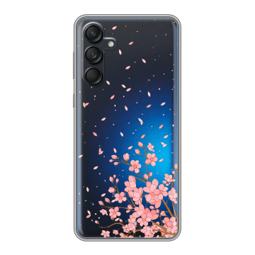 Силиконовый чехол на Samsung Galaxy M55 с принтом Ветка сакуры