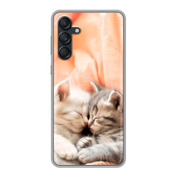Силиконовый чехол на Samsung Galaxy M55 с принтом Котята