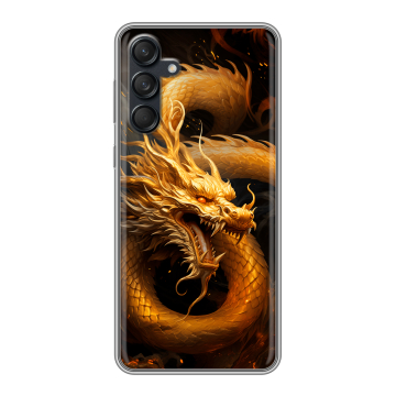 Силиконовый чехол на Samsung Galaxy M55 с принтом Золотой дракон