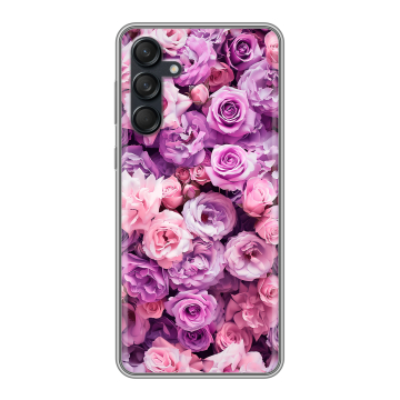 Силиконовый чехол на Samsung Galaxy M55 с принтом лавандовые розы