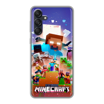 Силиконовый чехол на Samsung Galaxy M55 с принтом Майнкрафт Minecraft Силиконовый чехол на Samsung Galaxy M55 с принтом Майнкрафт Minecraft