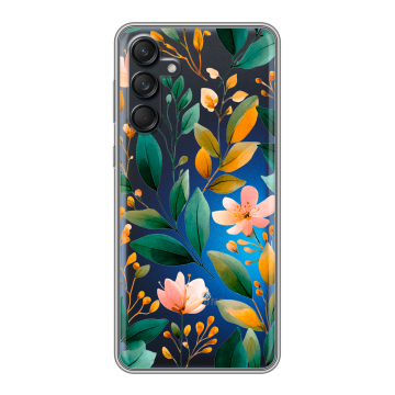 Силиконовый чехол на Samsung Galaxy M55 с принтом Цветы паттерн