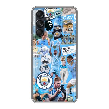 Силиконовый чехол на Samsung Galaxy M55 с принтом Man City Манчестер Сити