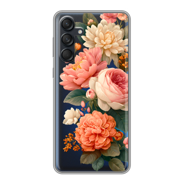 Силиконовый чехол на Samsung Galaxy M55 с принтом цветы