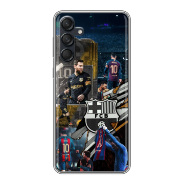 Силиконовый чехол на Samsung Galaxy M55 с принтом Messi Barcelona Силиконовый чехол на Samsung Galaxy M55 с принтом Messi Barcelona