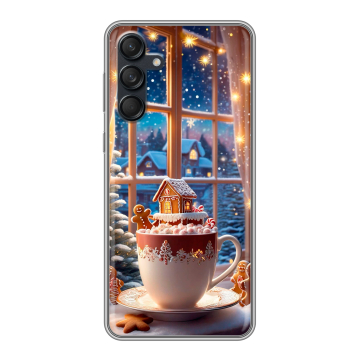 Силиконовый чехол на Samsung Galaxy M55 с принтом Новый год