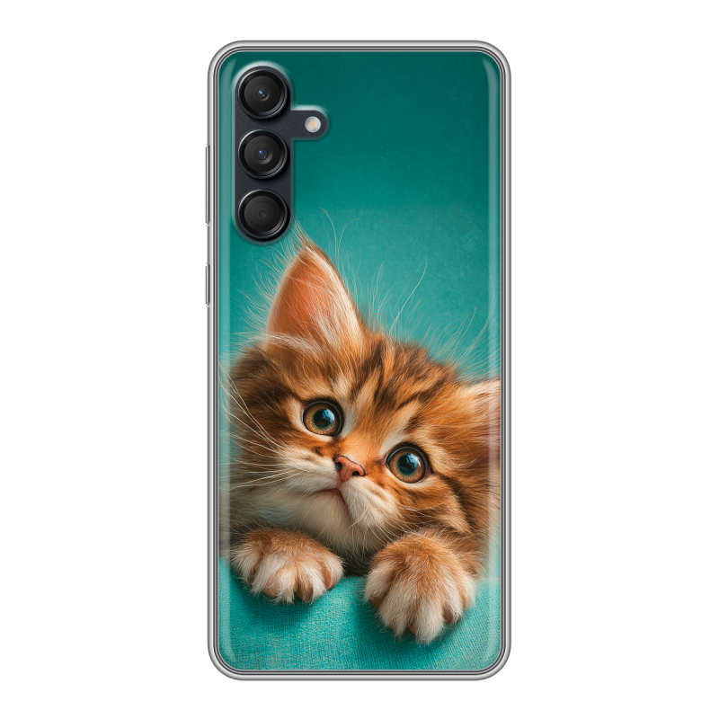 Силиконовый чехол на Samsung Galaxy M55 с принтом котенок Силиконовый чехол на Samsung Galaxy M55 с принтом котенок