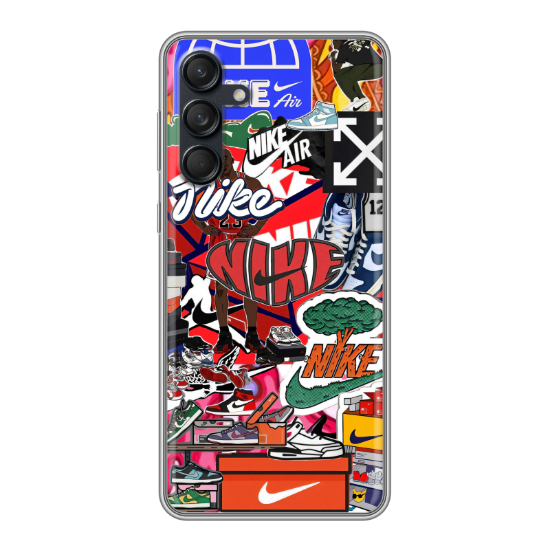 Силиконовый чехол на Samsung Galaxy M55 с принтом Найк Nike яркий Силиконовый чехол на Samsung Galaxy M55 с принтом Найк Nike яркий