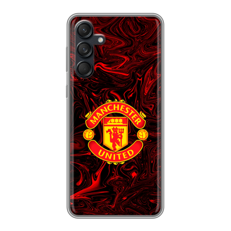 Силиконовый чехол на Samsung Galaxy M55 с принтом Manchester United Силиконовый чехол на Samsung Galaxy M55 с принтом Manchester United