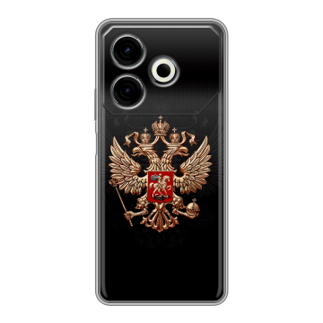 Силиконовый чехол на Tecno Pova 6 Neo с принтом Герб России Силиконовый чехол на Tecno Pova 6 Neo с принтом Герб России