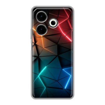 Силиконовый чехол на Tecno Pova 6 Neo с принтом Абстракция неон Силиконовый чехол на Tecno Pova 6 Neo с принтом Абстракция неон