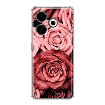 Силиконовый чехол на Tecno Pova 6 Neo с принтом Цветы розы Силиконовый чехол на Tecno Pova 6 Neo с принтом Цветы розы