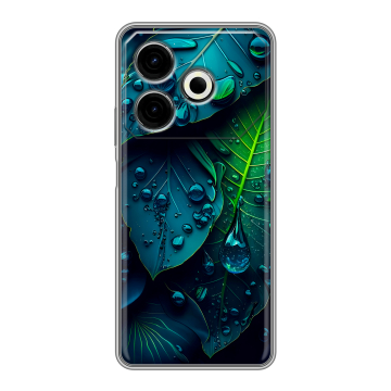 Силиконовый чехол на Tecno Pova 6 Neo с принтом Листья Силиконовый чехол на Tecno Pova 6 Neo с принтом Листья