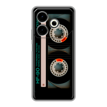 Силиконовый чехол на Tecno Pova 6 Neo с принтом Кассета Силиконовый чехол на Tecno Pova 6 Neo с принтом Кассета