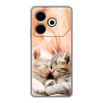 Силиконовый чехол на Tecno Pova 6 Neo с принтом Котята Силиконовый чехол на Tecno Pova 6 Neo с принтом Котята