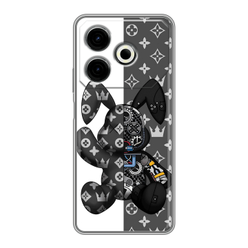 Силиконовый чехол на Tecno Pova 6 Neo с принтом Луи робот Силиконовый чехол на Tecno Pova 6 Neo с принтом Луи робот