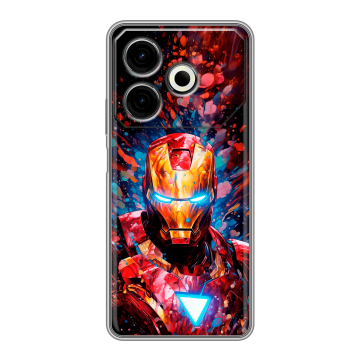 Силиконовый чехол на Tecno Pova 6 Neo с принтом Железный человек Ironman Силиконовый чехол на Tecno Pova 6 Neo с принтом Железный человек Ironman