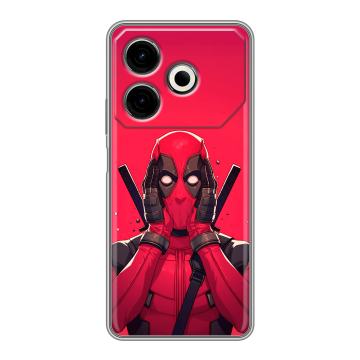 Силиконовый чехол на Tecno Pova 6 Neo с принтом Дедпул Deadpool Силиконовый чехол на Tecno Pova 6 Neo с принтом Дедпул Deadpool