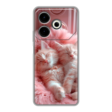 Силиконовый чехол на Tecno Pova 6 Neo с принтом котята котики Силиконовый чехол на Tecno Pova 6 Neo с принтом котята котики