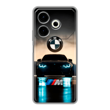 Силиконовый чехол на Tecno Pova 6 Neo с принтом БМВ BMW Силиконовый чехол на Tecno Pova 6 Neo с принтом БМВ BMW