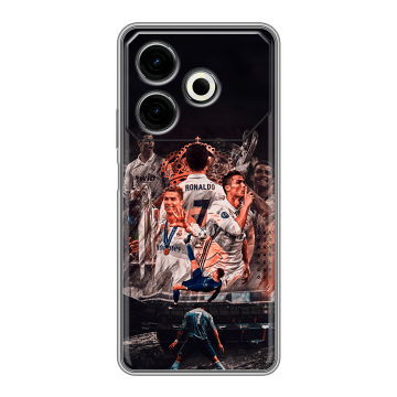 Силиконовый чехол на Tecno Pova 6 Neo с принтом Реал Роналдо Real Ronaldo Силиконовый чехол на Tecno Pova 6 Neo с принтом Реал Роналдо Real Ronaldo